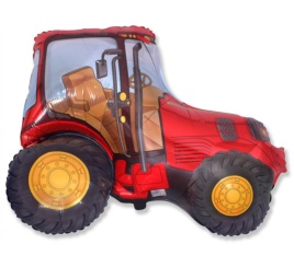 Шар фольгированный фигура Трактор красный 37"/94 см FM