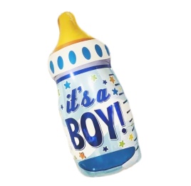 Шар фольгированный фигура Бутылочка для мальчика 31"/79 см FM
