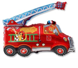 Шар фольгированный фигура Пожарная машина красная 31"/79 см FM