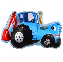 Шар фольгированный фигура Синий трактор 32"/81 см Китай