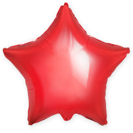 Шар Красный, Звезда (18''/46 см)