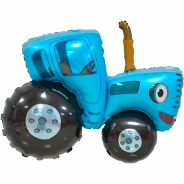 Шар фольгированный фигура Синий трактор 42"/107см Fa