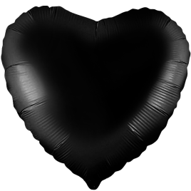Шар Черный, Сердце (18''/46 см)