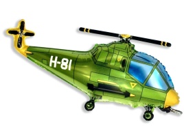 Шар фольгированный фигура Вертолет зеленый 38"/97 см FM